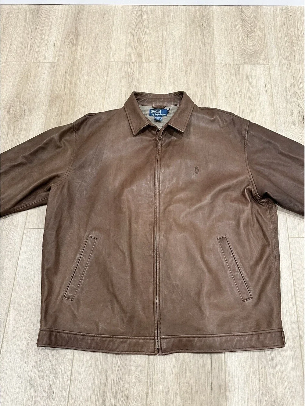 Polo Ralph Lauren 2XL Brown Glove Soft Leather Jacket
